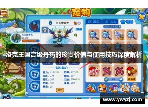 洛克王国高级丹药的珍贵价值与使用技巧深度解析